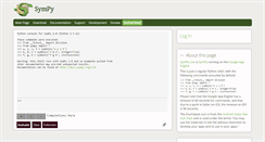Desktop Screenshot of live.sympy.org