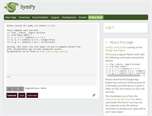 Tablet Screenshot of live.sympy.org